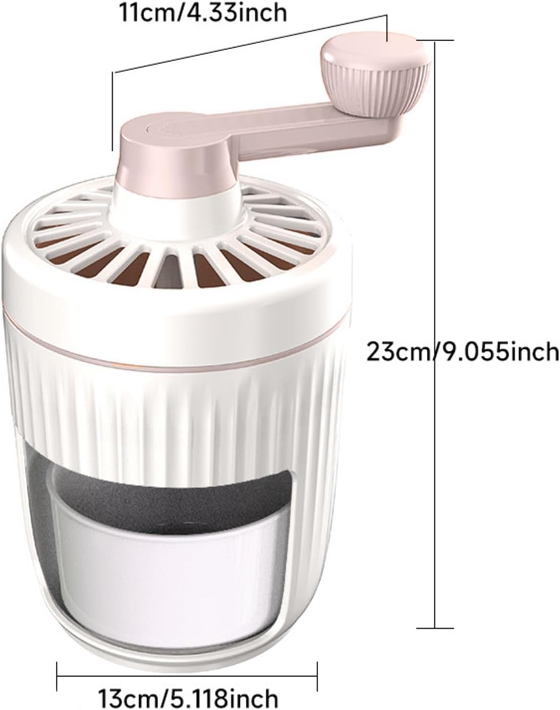 Shaved Ice Machine for Home Use,Manual Ice Shaver Machine,Portable Hand Snow Cone Machine,Small Smoothie Machine Ice Crusher for Shaved Ice, Milkshake Drink Making,A (A)