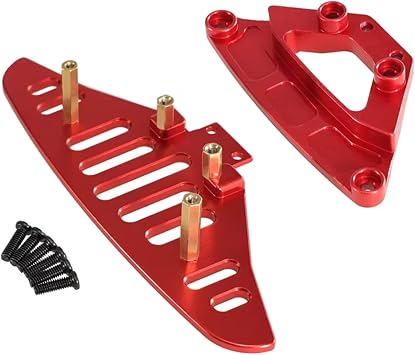 RC Accessories Compatible with MJX for Hyper GO 14301 14302 14303 1/14 RC Car Upgrade Parts Metal Front Car Shell Pillar Fixing Parts Front CollisionRed