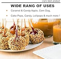 Vista 4 de HOPELF Brochetas de bambú semipunto de 5.5 pulgadas – Palitos de bambú natural de 0.197 in de grosor para caramelo de barbacoa, palitos de manzana