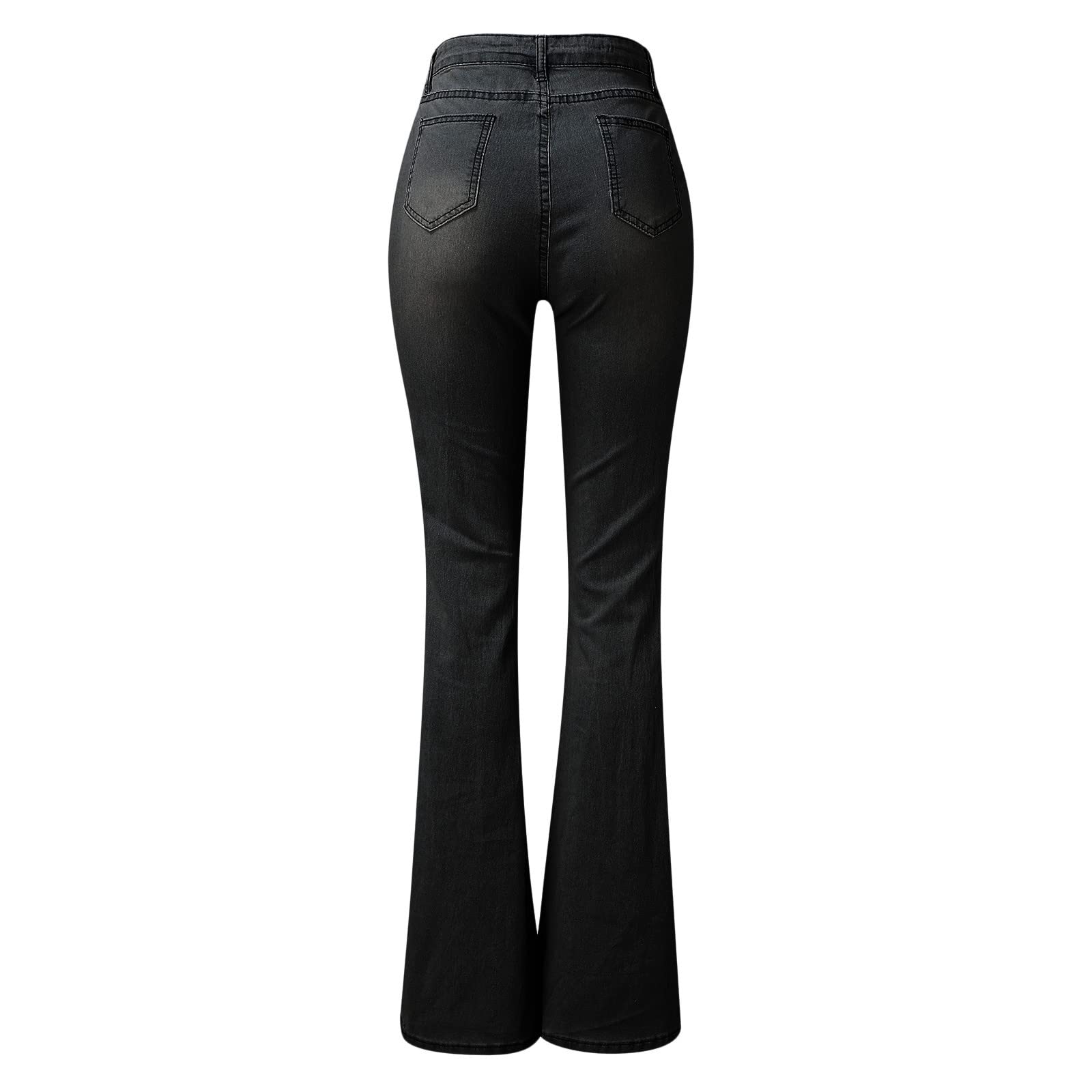 WFEI Jeans da Donna Jeans Bull High Vita Slim Band Micro Streetwear Flare Pants Hole Jeans Pantaloni Denim Pantaloni Denim