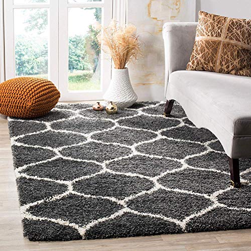 Image of F & B Rugs Luxurious Luck high Density Thick & Soft Shaggy Carpet Microfiber 2 Inch Pile Height 10 x 12 feet