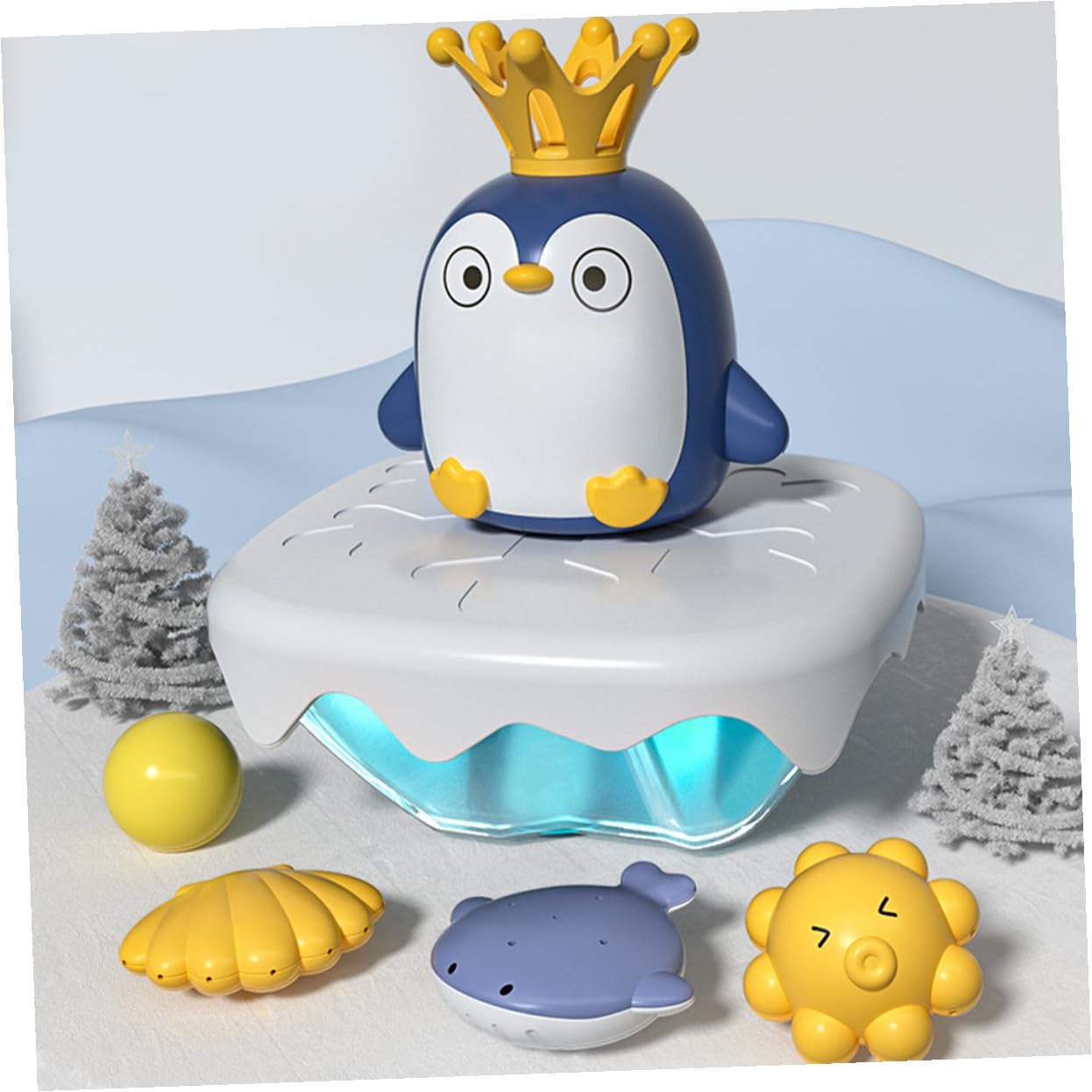 Juguete de Baño Pingüino Rociador de Agua 1 Set Abs para Bebés