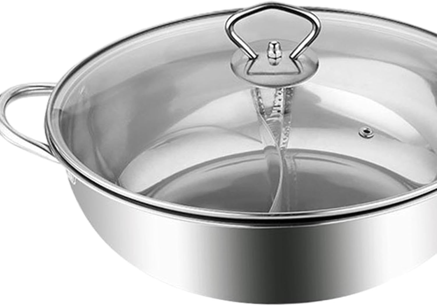 Hot Pot Topf Ramen Kochtopf mit Transparentem Deckel und Löffeln, Herdplattengeeignet für Reisen, Zuhause & Camping, 36cm, Schmortopf
