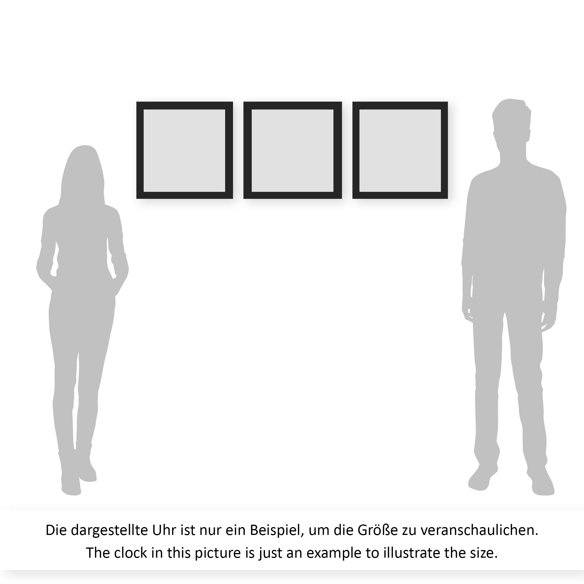 3D Designer-Wanduhr Gold & Black Marble 3-teilige Quarzuhr 150x50cm Schwarz in modernem Metallic-Look rechteckig ohne Tickgeräusche (Gold & Black Marble Querformat, 150x50cm; leises Quarzuhrwerk)