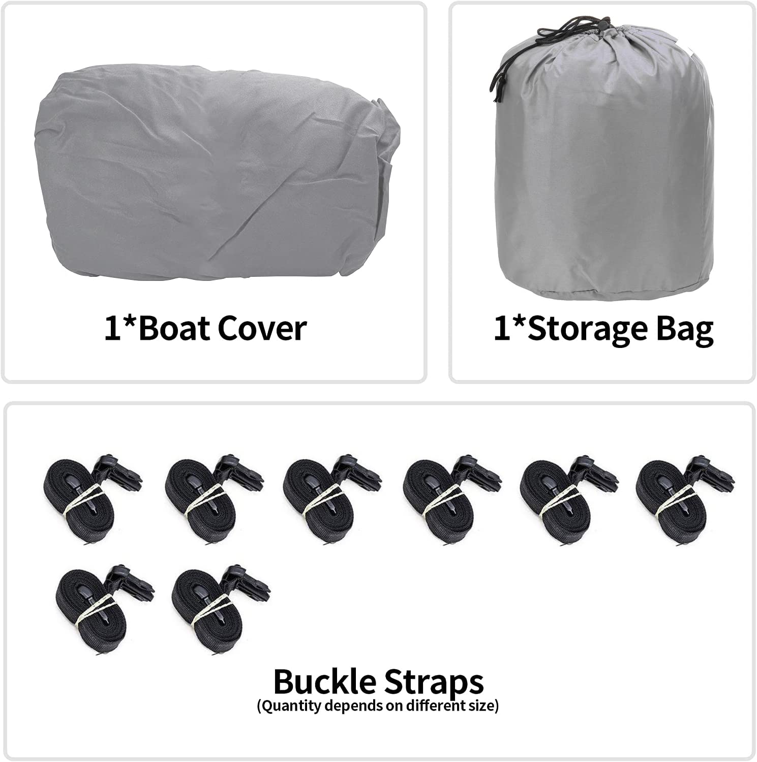 Mionovity Bootsabdeckung 5,2–5,8 M – Wasserdicht, 600D Segeltuch – Für V-Rumpf-Boote