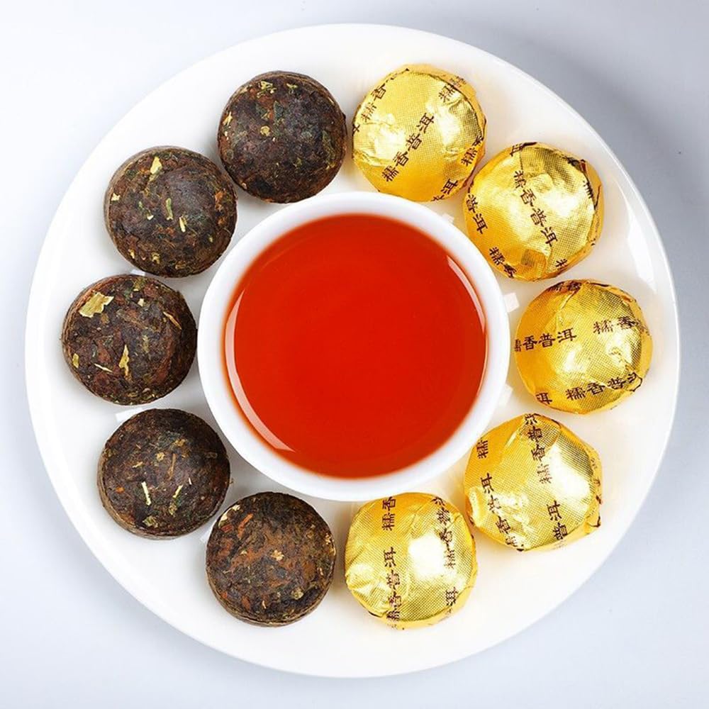 Tè cotto Pu'er glutinoso 300g sapore di riso glutinoso mini tè Tuo riso glutinoso fragrante foglia sciolta tè Pu-erh
