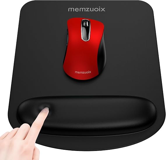 Wireless Mouse 2.4GHz 1400DPI Red + Mouse Pad Black