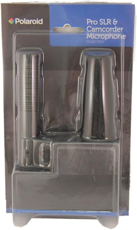 Polaroid Professional Grade Digital SLR and Camcorder Microphone, Black