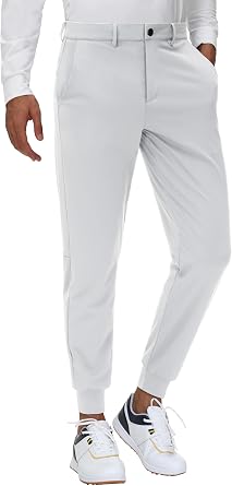 JWM Mens olf Joggers Pants with Belt Loops Stretch