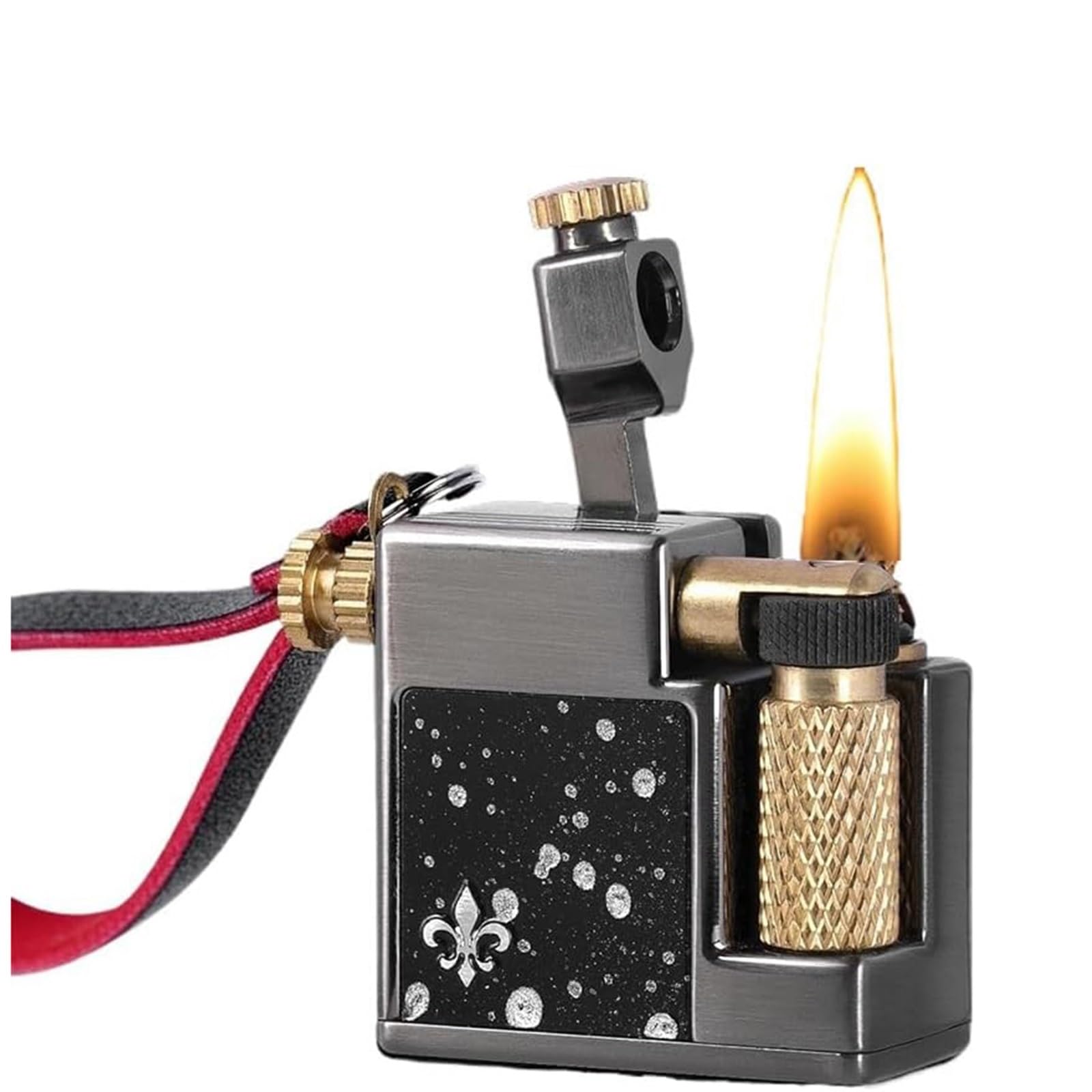 Encendedor de rueda de metal vintage recargable y portátil de alta duración