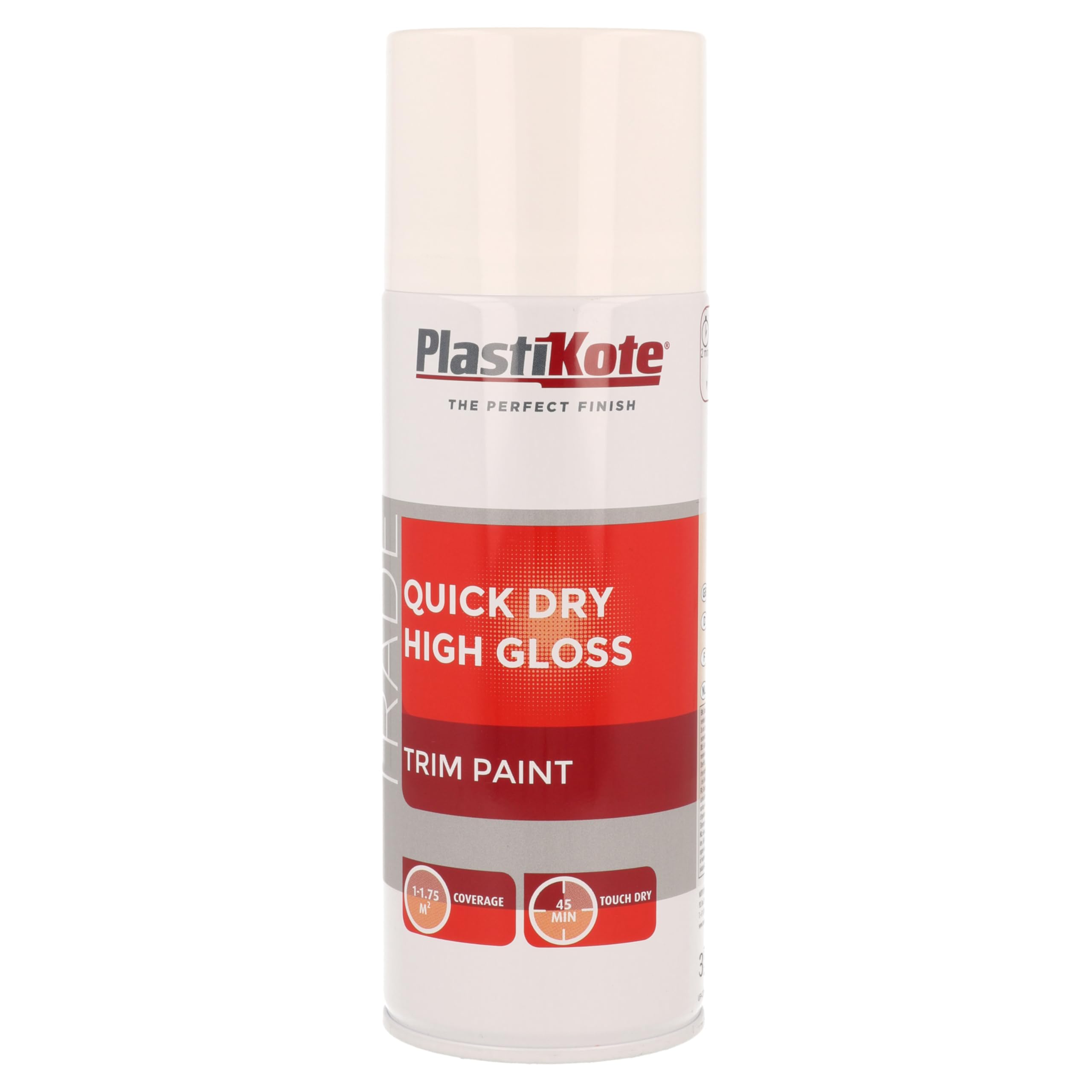 Plastikote - Quick Dry High Spray 400Ml - Gloss White