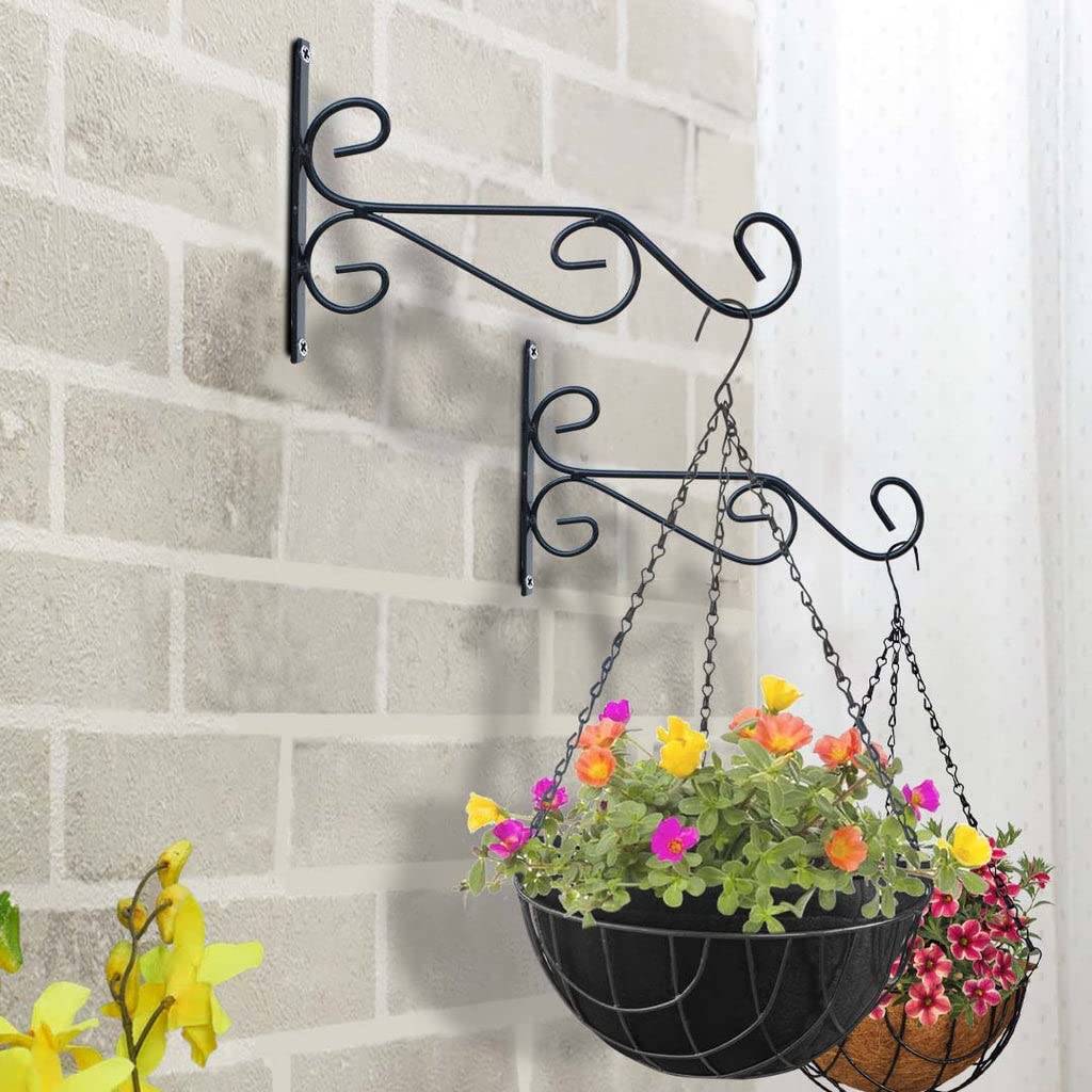 TrustBasket Metal Evander Wall Bracket for Hanging Plants Flower Pots for Indoor and Outdoor Plants (Black) - Pack of 10 (B09XN2CV3Z) Amazon Price History, Amazon Price Tracker