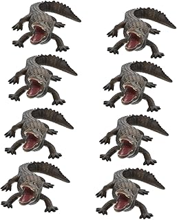 Sosoport 8 Peças Modelo De Crocodilo Simulado Decorações De Carro Brinquedo Rastejante Brinquedos Infantis Estatueta De Animal De Crocodilo Realista Brinquedos Infantis Carros Brinquedo