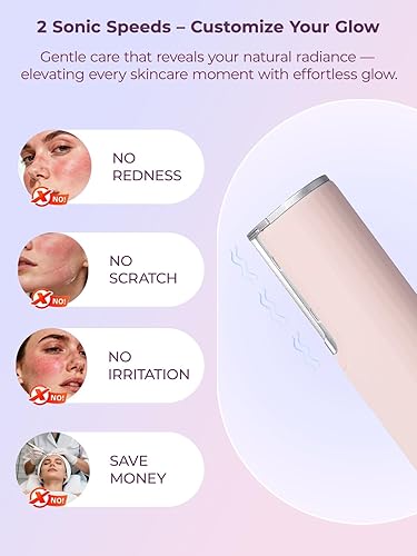 Miniatura 4 de Maquinilla de afeitar eléctrica Dermaplane para la cara de las mujeres, herramienta de eliminación de vello sónico de 2 velocidades, maquinillas de