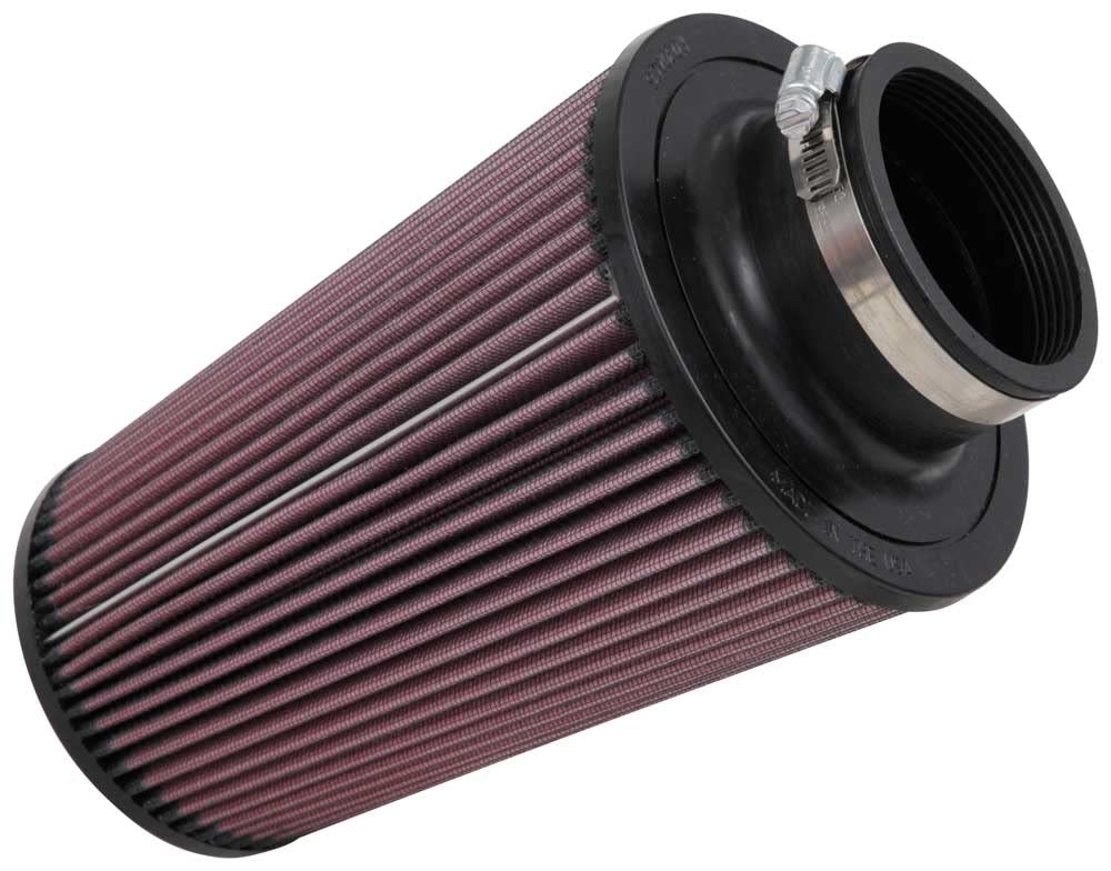 K&N RE-0810 Waschbarer und wiederverwendbarer KFZ und Motorrad Gummi Universalluftfilter, 3x9 inches