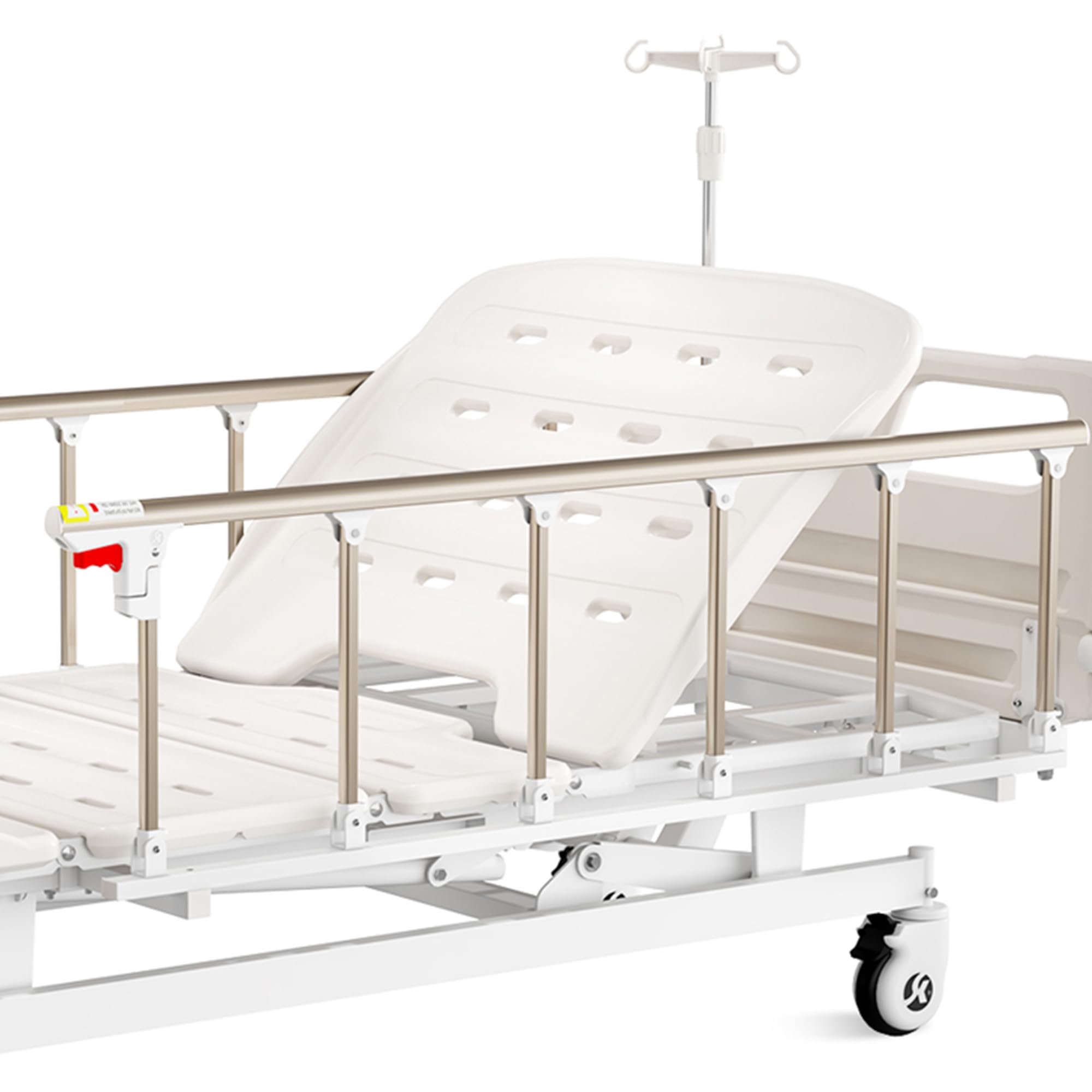 GIMA 44742 Letto a 4 Sezioni ad Altezza Variabile con 3 Manovelle e con Ruote
