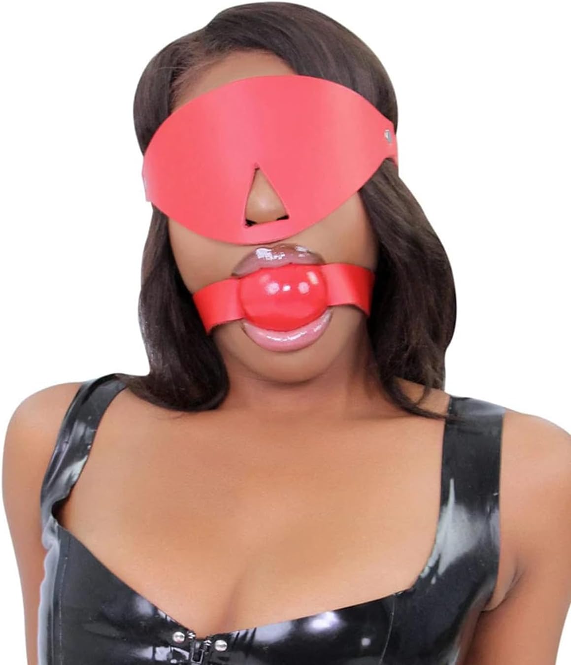 2” Large Ball Gag (Candy Apple Red Ballgag, Red Strap)