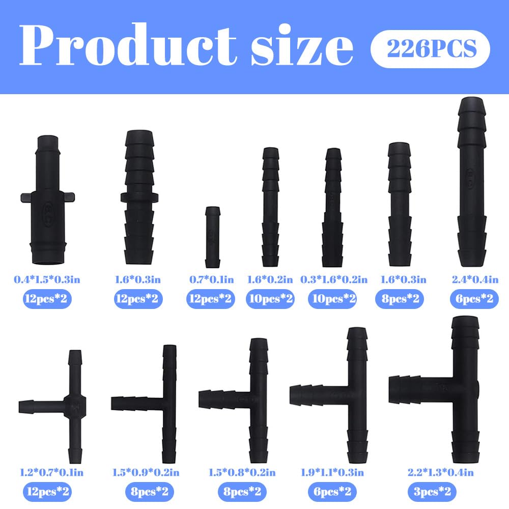 UCLEVER Schnellverbinder-Set, 21 Teile – 6,35 Mm (1/4 Zoll) Für Gartenbewässerung, Tropfsicher Und Werkzeuglos