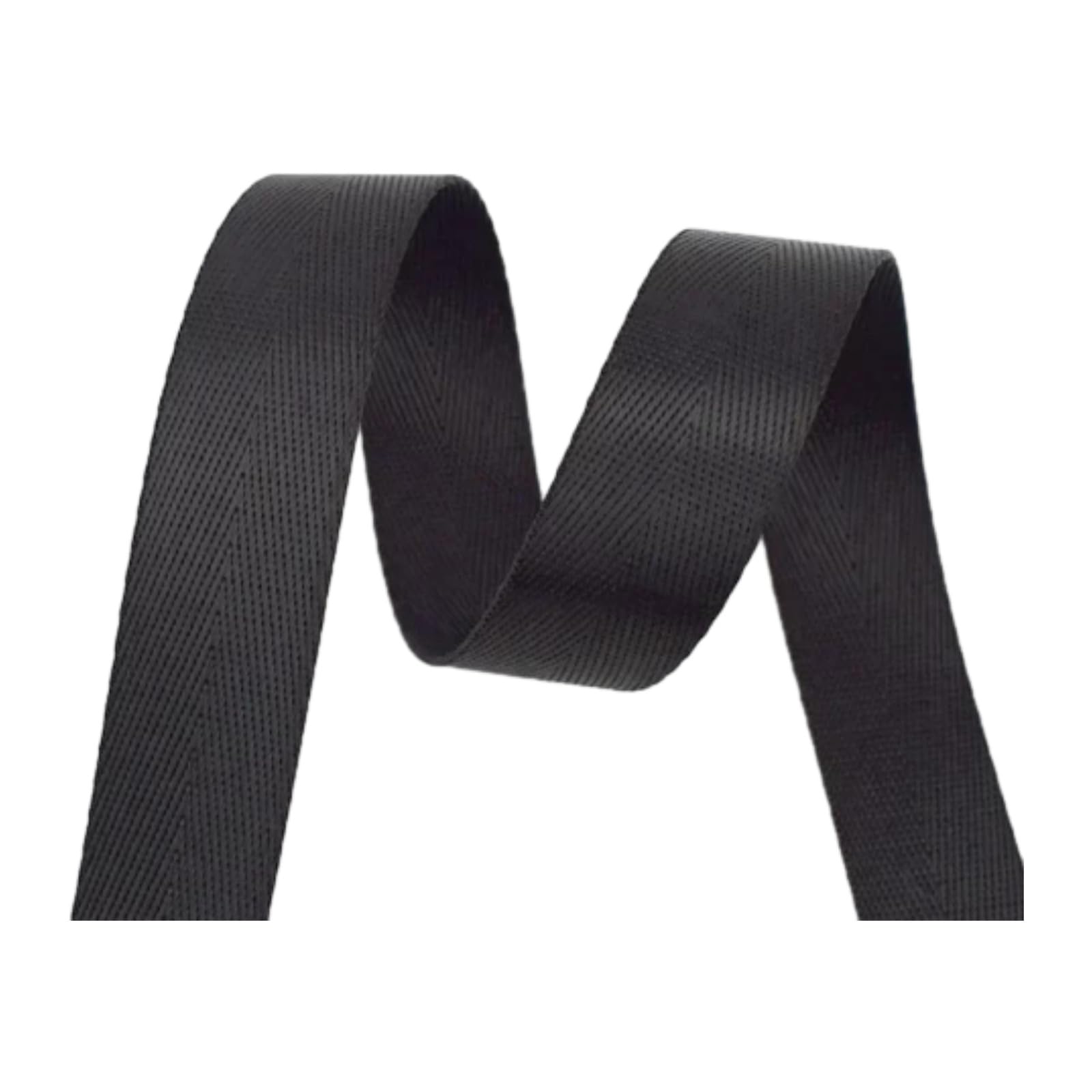 5M 20-38mm Nylon Webbing Band, Strap Bag Backpack Material, Sewing Binding Tape,Black,25mm — image 1