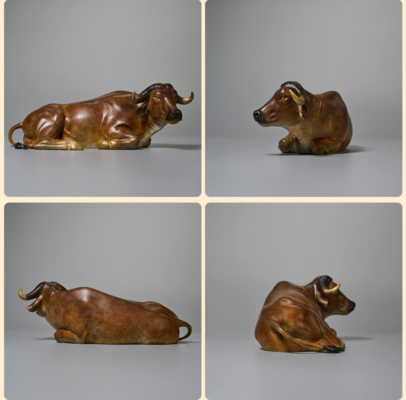 Amazon.com: Brass Simulation Zodiac Ox Sculpture,Metal Animal Cow