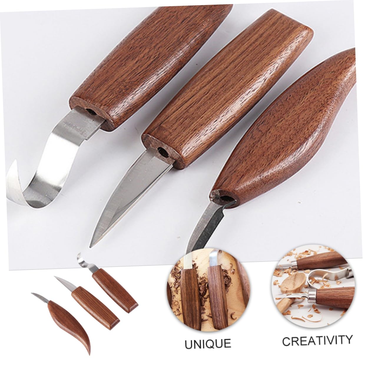 SEWACC 6pièces Couteaux à Sculpter Outils De Sculpture Avec Poignées Précision Et Améliorés Pour Artisans Et Débutants