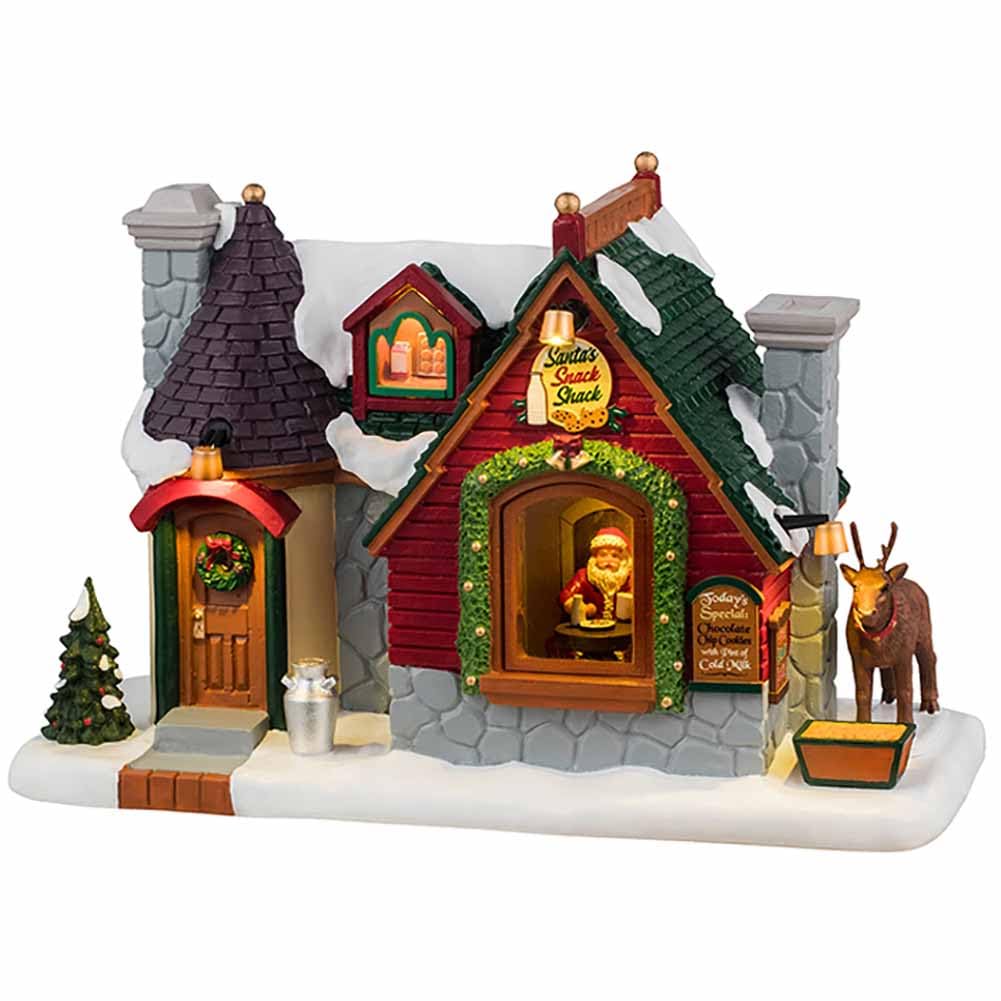 LEMAX Edificio illuminato led "Santa's Snack Shack" in resina H13.9 x 21.5 x 10 cm