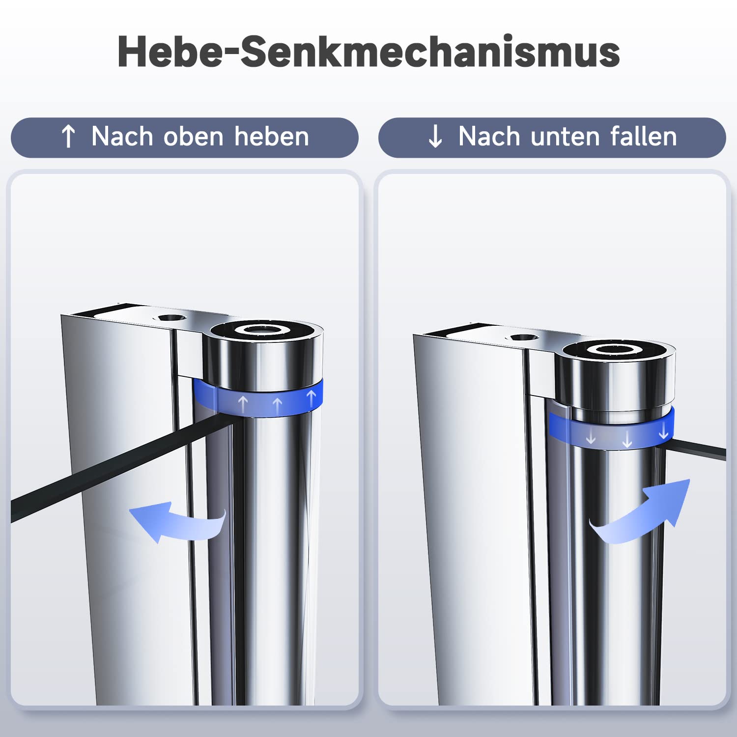 SONNI Pendeltür für Nische mit 5 mm ESG-Nano, Duschtür, Silber, 90x185 cm | ESG-Nano-Glas, Hebe-Senk-Pivotsystem, Edelstahl-H-Griff, rahmenlos, nach außen öffnend, beidseitig montierbar
