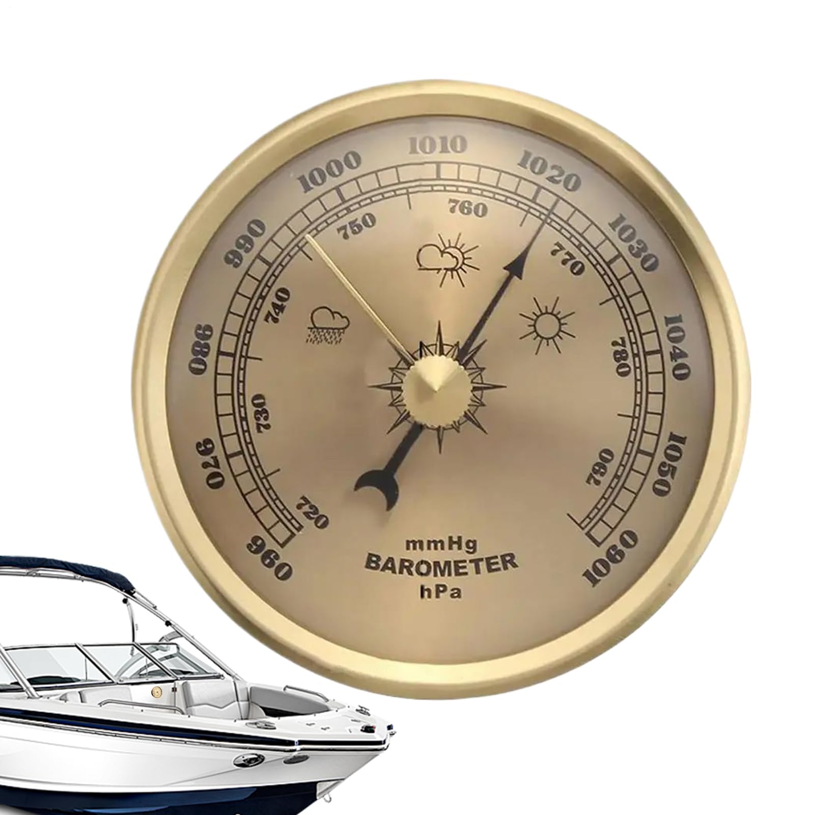 Outdoor Barometer - Wetteranzeige für Draußen,Tragbarer Barometer für Angeln Surfen Wandern Camping Bootfahren Jagdaktivitäten Unisex | Angelausrüstung Seen