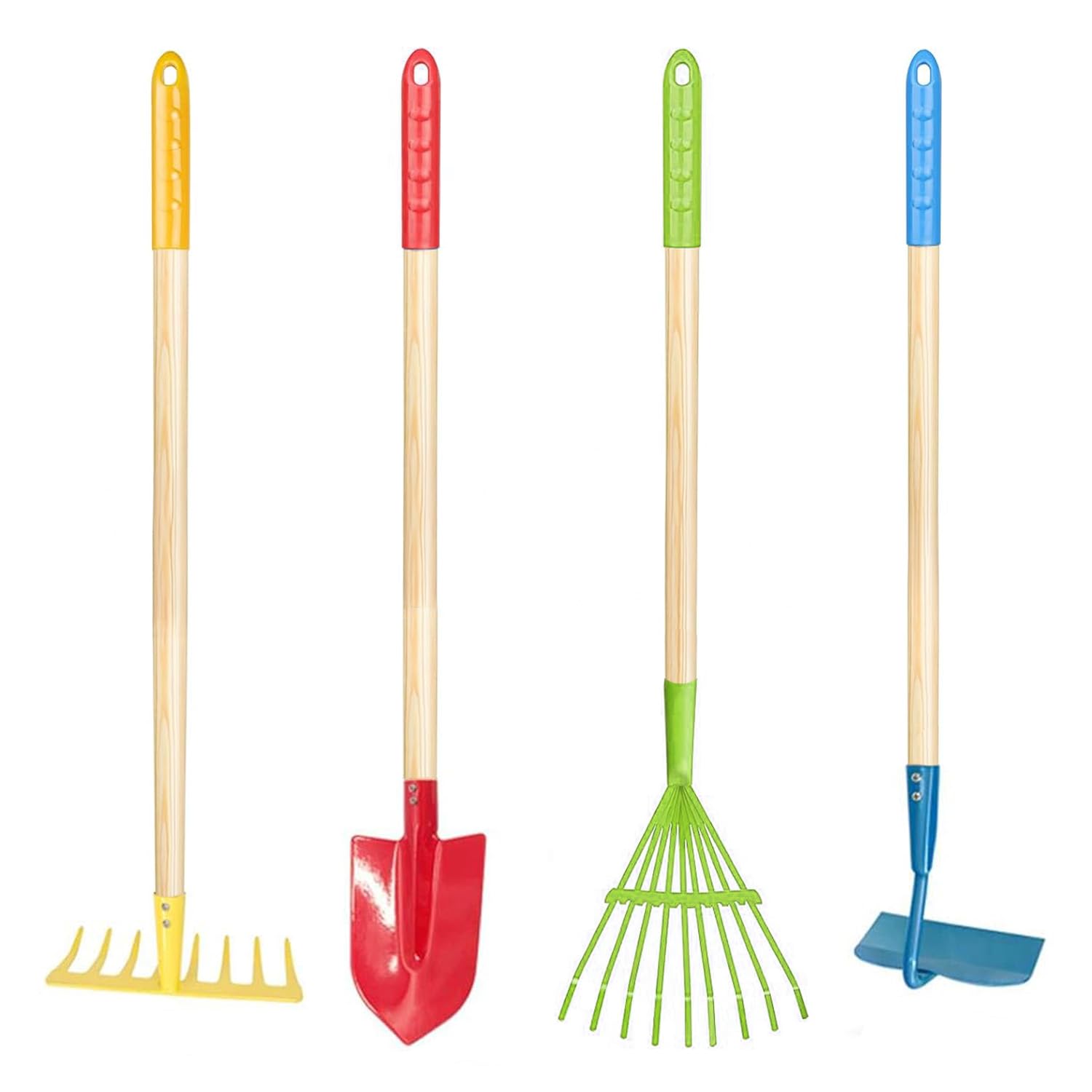 4-Piece Kids Gardening Set With Shovel, Rake for Yard - Outdoor Toys for Ages 3-8 to Play in Leaves new