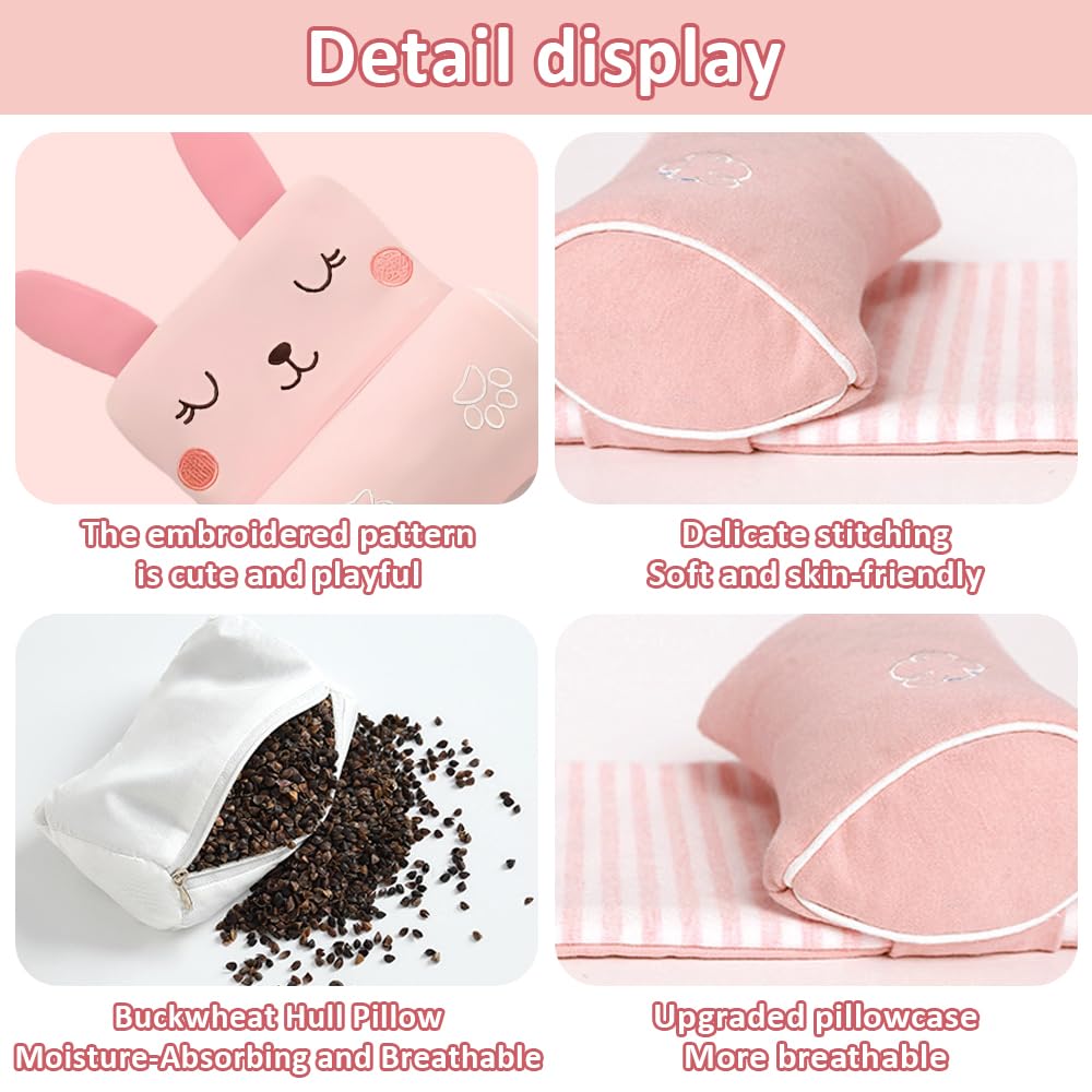 Oreiller sculptant la tête de bébé avec taie d'oreiller de dessin animé, oreiller en mousse à mémoire de forme pour bébé pour façonner la tête, oreiller pour enfants avec étui, respirant et