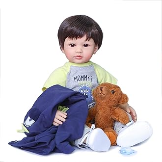Zero Pam Realistic Reborn Toddler Dolls Silicone Vinyl Boy Lifelike Reborn Baby Dolls 24 Inch Weighted Newborn Dolls Handmade Baby Dolls with Cloth Body Birthday Gifts for Boys and Girls