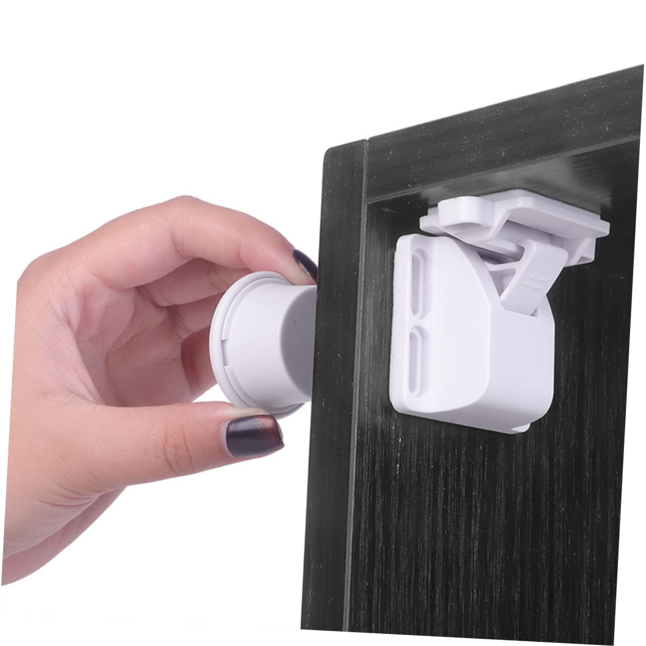 2 Uds Cerradura De Refrigerador Para Niños Cerraduras De Cajón De Bebé Cerraduras De Gabinete Para Niños Lazy Susan Cerradura Infantil Botón Pulsador Pestillo De Gabinete