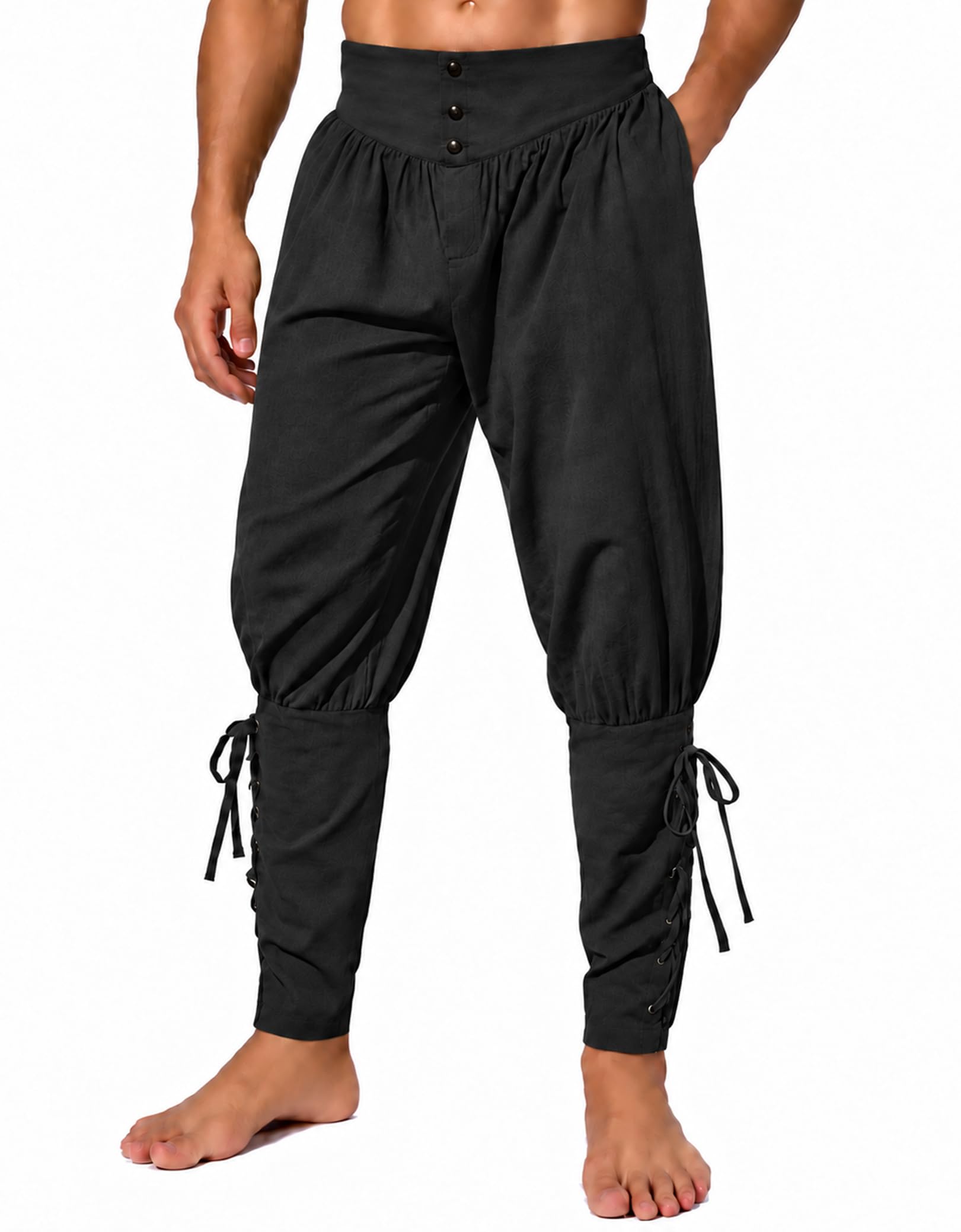 Men's Medieval Renaissance Pirate Pants Viking Ren Faire Costume
