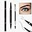 Eyebrow Pencil Makeup Kit, with Waterproof 2-IN-1 Microblading Eyebrow Pen, Eyebrow Pomade, Eyeliner and Dual-ended Eyebrow Brush, Brow Pencil Kit for Natural Eyebrows - Ash Brown