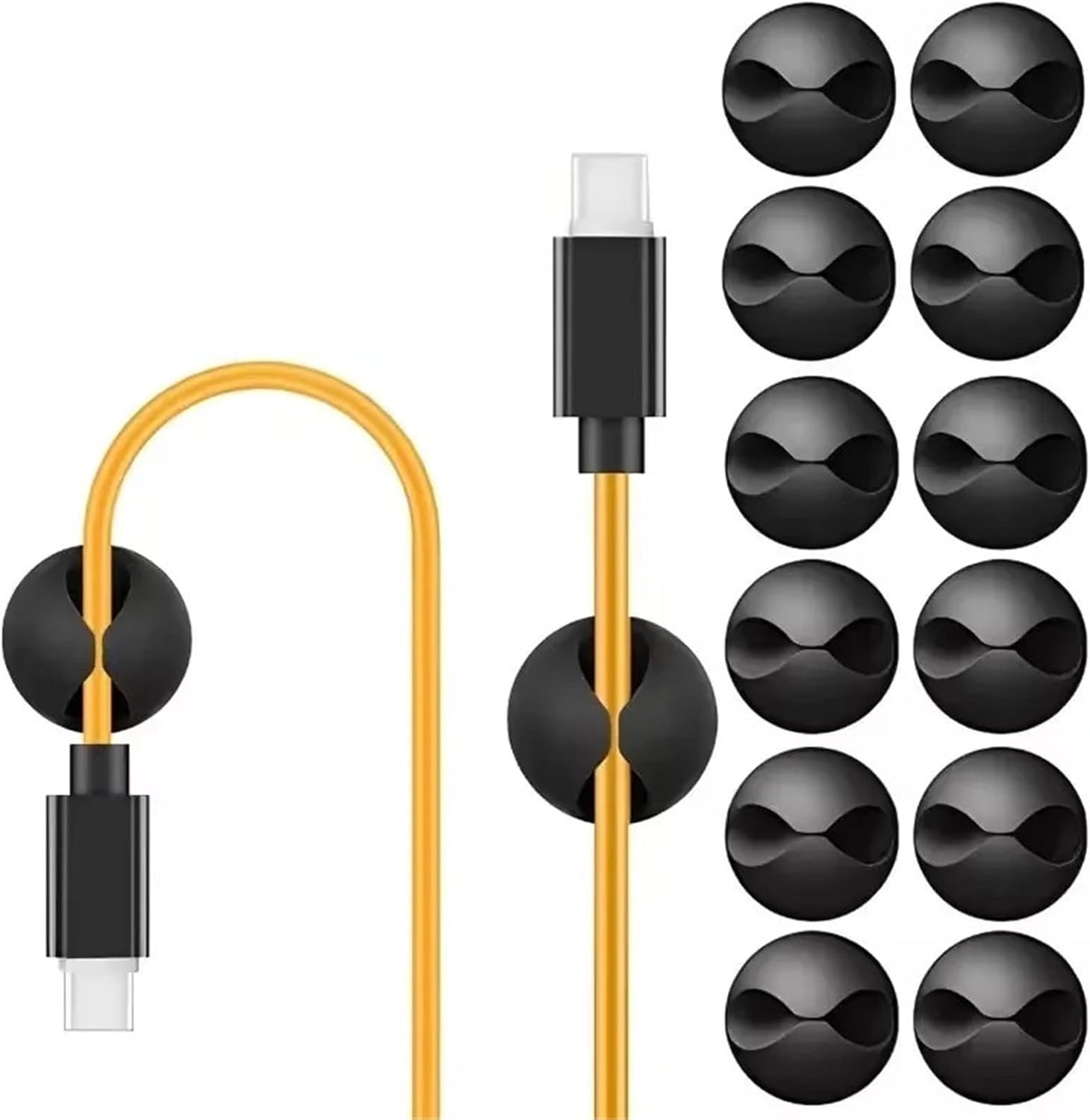 Phone Cord Holder for Nightstand 200 Pcs Desktop Cable Clips Portable Adhesive Management Charger Wire Holder Cord Organizers For Home Office Car Nightstand(White)