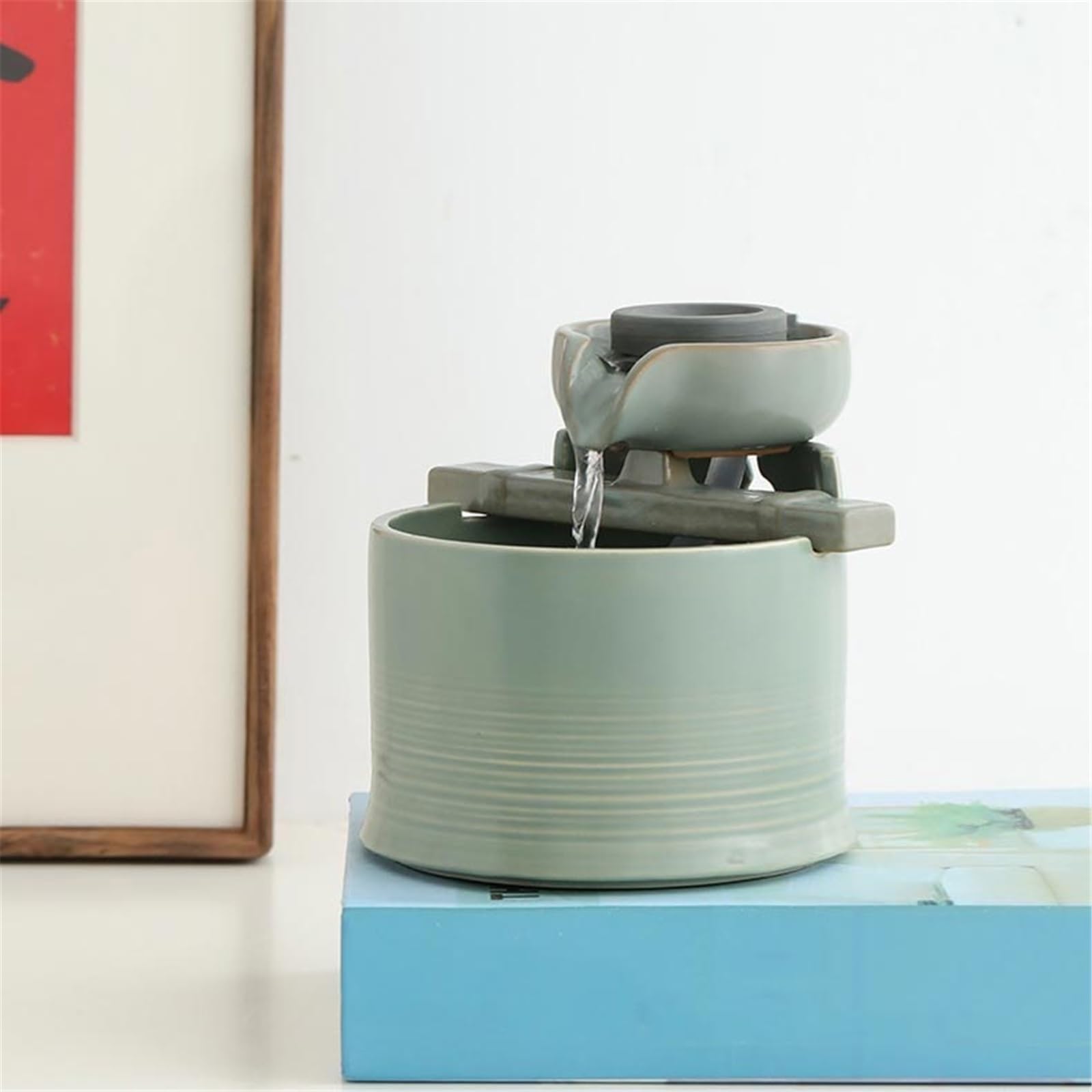 Fontanny stołowe Fontanna stołowa ceramiczna do wnętrz, dekoracja domu, kuchni i biura