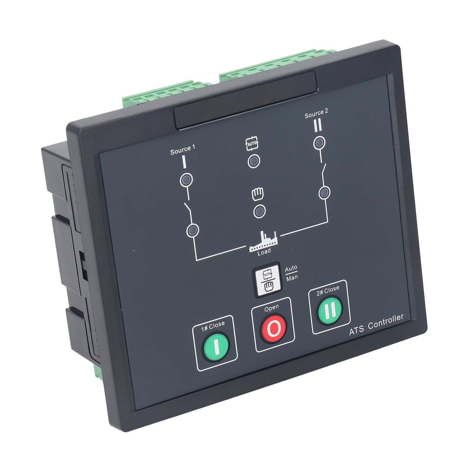 FTVOGUE Sterownik Generatora Panel Sterowania podwójną mocą ABS Podświetlany Wyświetlacz LCD od 170 do 277 V IP65 Automatyczne Przełączanie dla Systemów Przesyłowych Agregatów Prądotwórczych i
