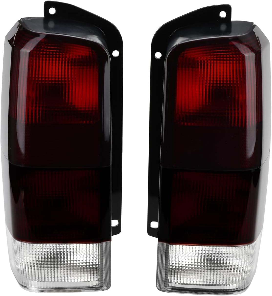Fits for Jeep 97-01 XJ Tail Lights - Red/Smoked Lens Rear Tail Lamps Set (Left + Right) Compatible with 1997-2001 Cherokee XJ Chassis CH2800128 4897399AA