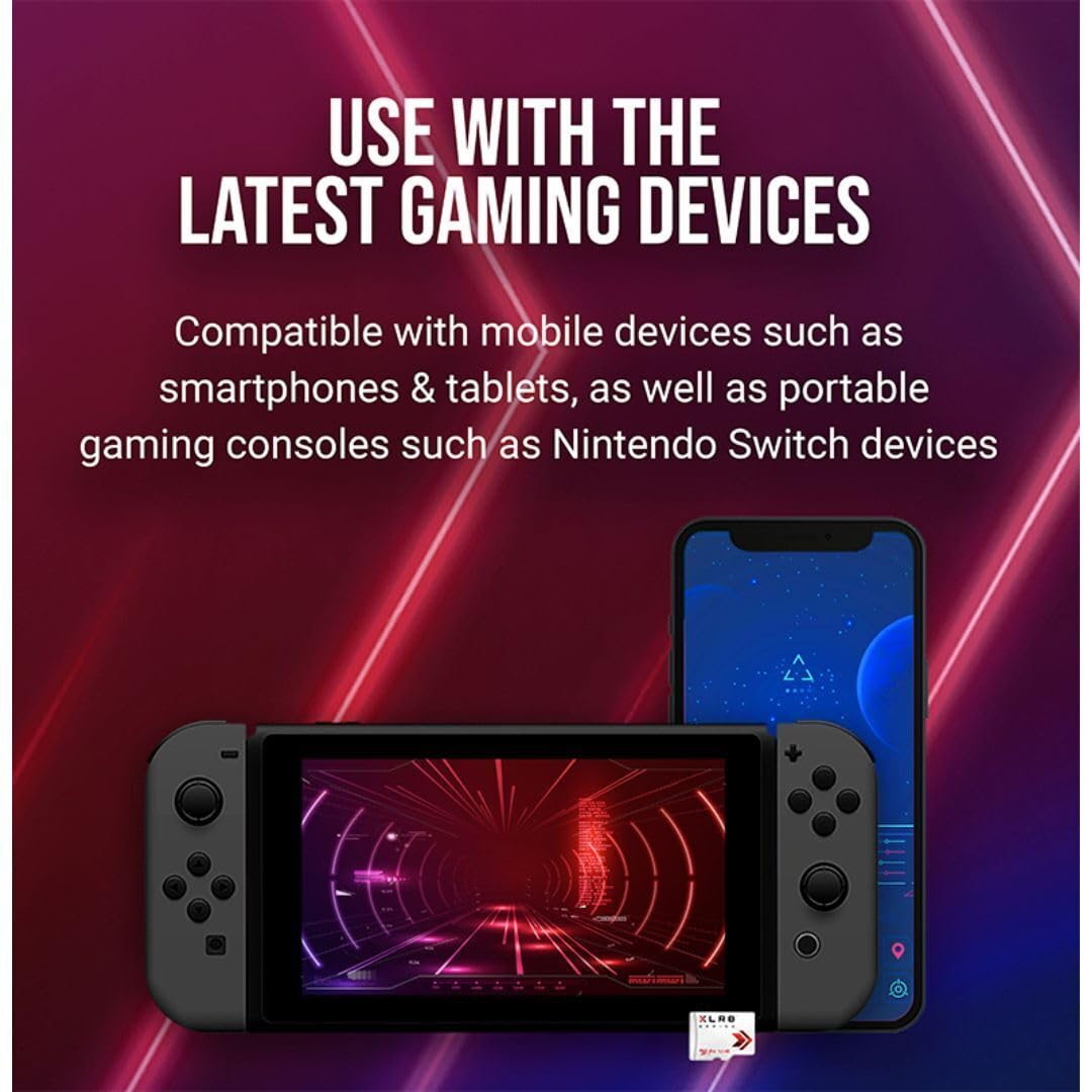 PNY Scheda di memoria microSDXC da 512 GB XLR8 da gaming, 100 MB/s, UHS-I, 4K UHD, Full HD, U3, V30, A2, micro SD per console portatile gaming su Nintendo Switch, Steam Deck, smartphone e tablet