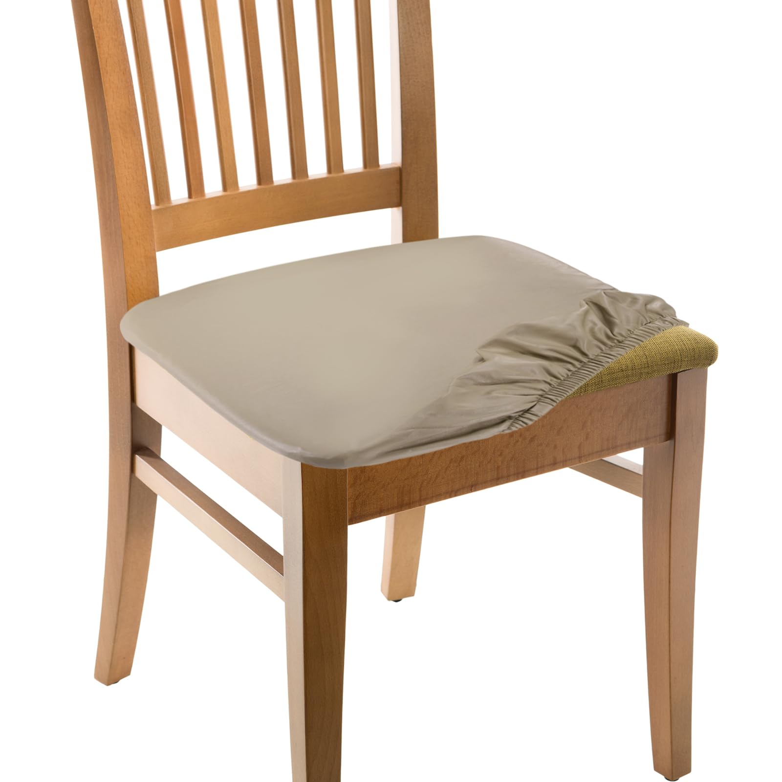 Housses de chaise extensibles pour salle à manger et cuisine marron foncé lot de 4
