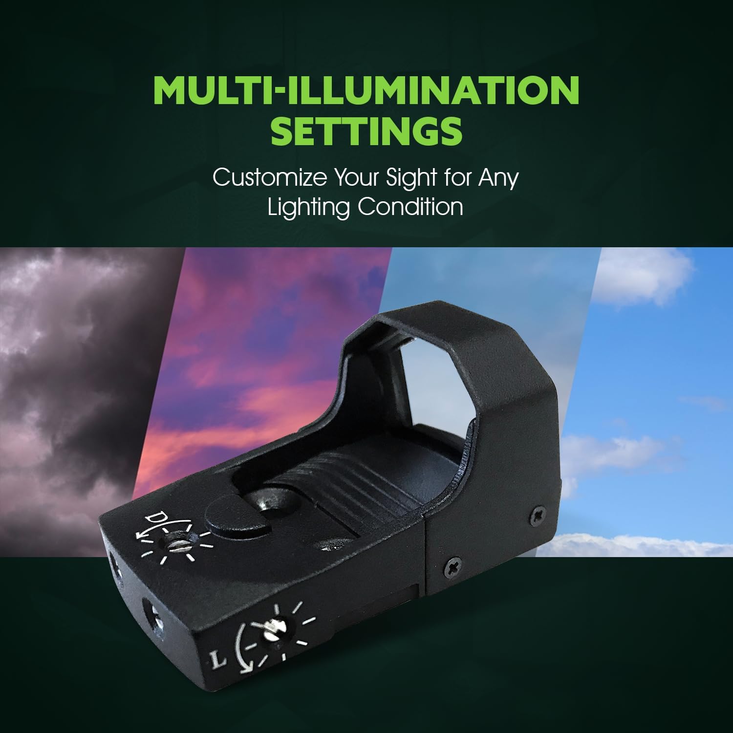 Ade Advanced Optics Python RD3-006x Green Dot Reflex Sight + Optic Mounting Plate for Steyr A1 A2 Handgun Pistol + Picatinny Mounting Plate