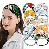 Material Premium: Estas diademas para mujeres están hechas de diferentes telas de alta calidad, que pueden satisfacer diferentes necesidades. Es muy cómodo de llevar, suave y transpirable.