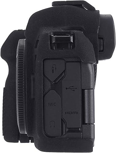 Miniatura 9 de Funda compatible con cámara digital Canon EOS R, carcasa de goma de silicona suave antiarañazos, cubierta protectora de piel (negro)