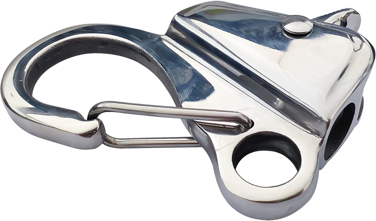 Boat Anchor Hook Sliding Hook,Stainless Steel 316 Knotless Anchor Hook Clips with Quick Release for 3/8'' - 5/8'' Rope (Silve)