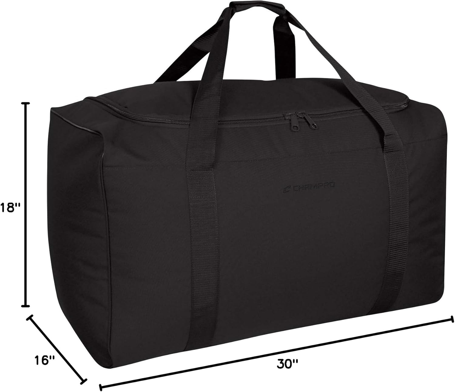 Champro Deluxe Equipment Bag (Black, 30 x 18 x 16)