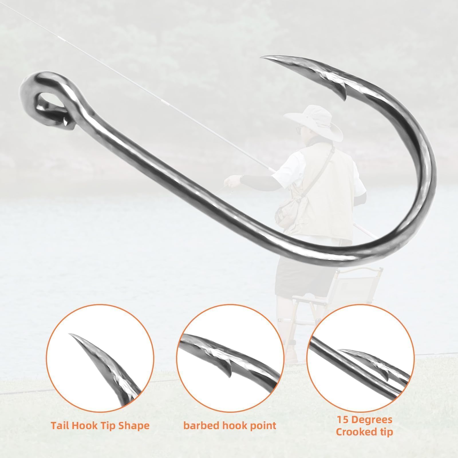 500PCS Fishing Hooks Freshwater Saltwater, 10-Size Small Fishing Hook Set for Trout/Bluegill/Sea Bass, Portable Boxed Hooks Fishing Up from 0.1Lb-11Lb, Size #3-#12 Fishes Hooks for Soft Worm Baits Sports, Fitness