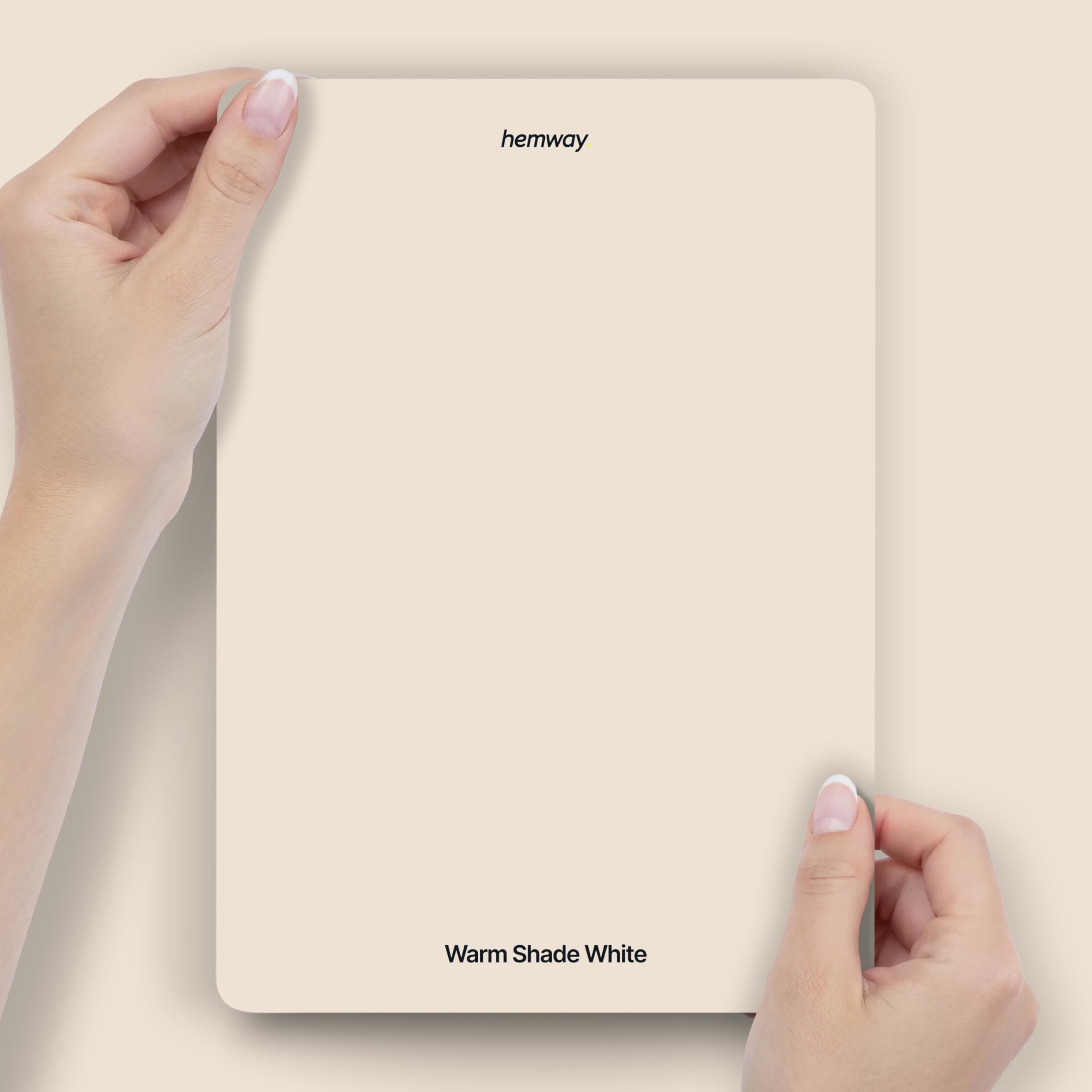 Hemway Warm Shade White Peel & Stick Sample Chalk Paint | A5 Accurate Colour Swatch, Mess-Free Alternative to Paint Tester Pots, Easy To Use, Eco-friendly, for Interior Furniture & Walls
