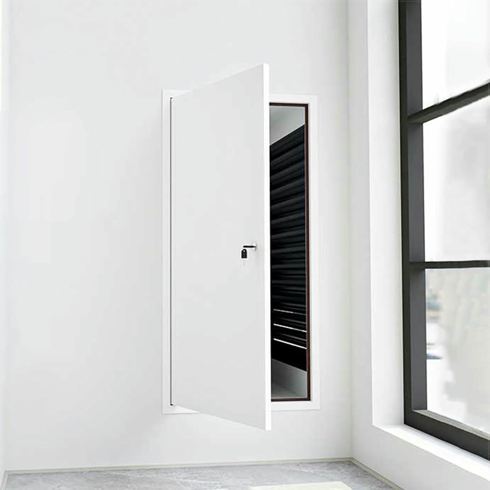 Panel de acceso de aluminio para ático con llaves, escotilla de inspección duradera para un fácil acceso a fontanería y soluciones de mantenimiento del hogar