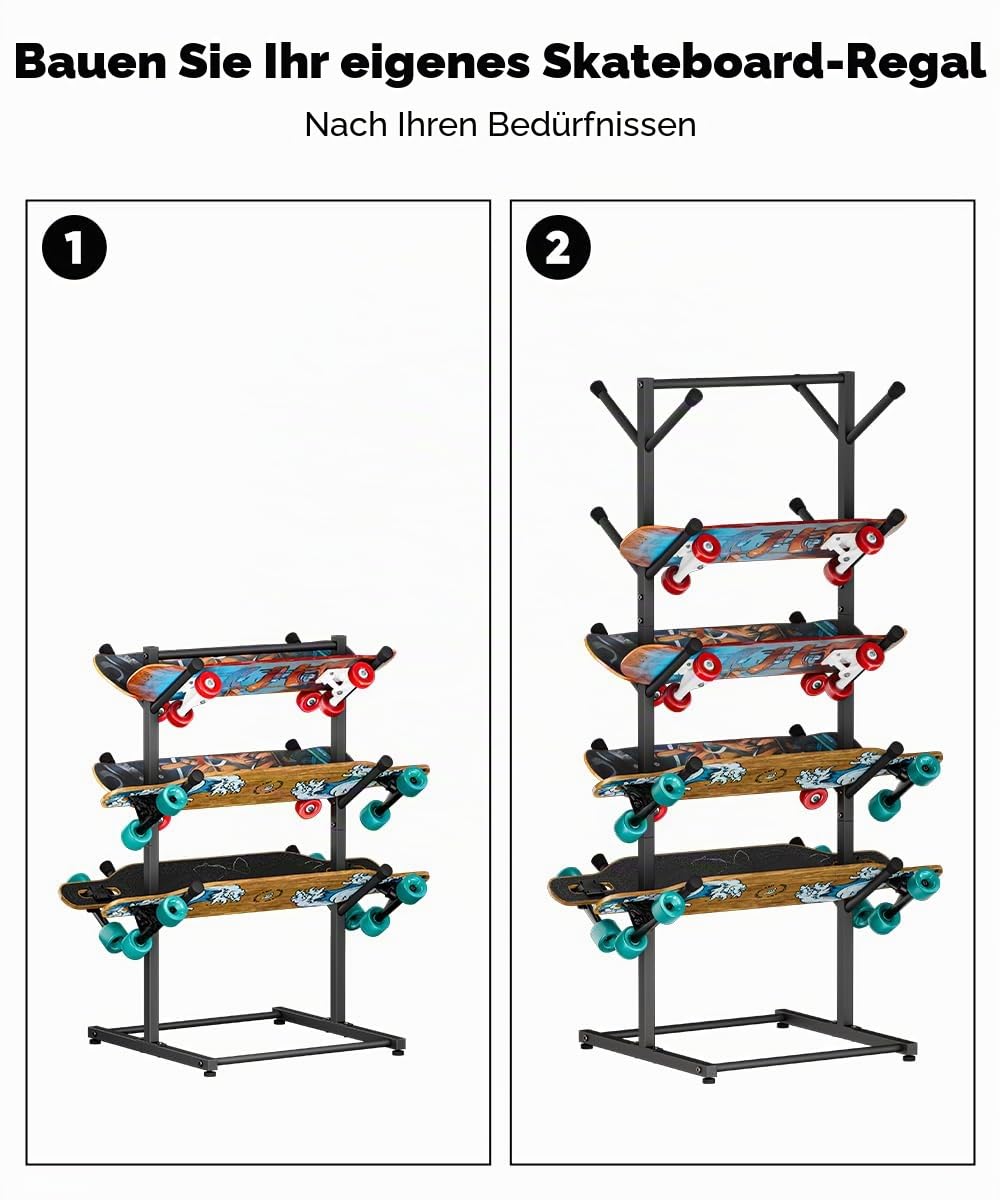 Stehender Skateboard-Rack