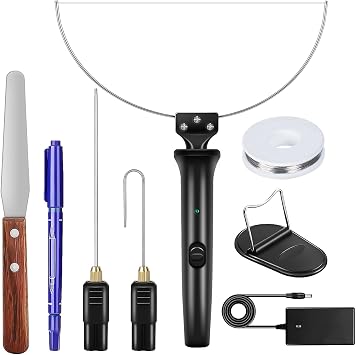 3 in 1 Foam Cutter, GOCHANGE Electric Cutting Machine Pen Tools Kit, 100-240V /18W Styrofoam Cutting Pen with Electronic Voltage Transformer Adaptor For Foam Cutting, Holes Digging, Details Handling
